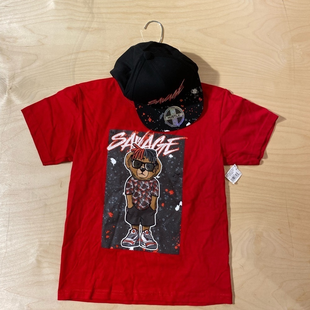 Hustle Tee with matching SnapBack Hat 5/6 (IF)